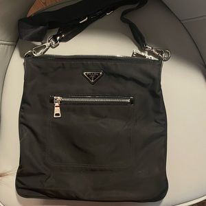 Prada Front Pocket Messenger Bag Tessuto Medium